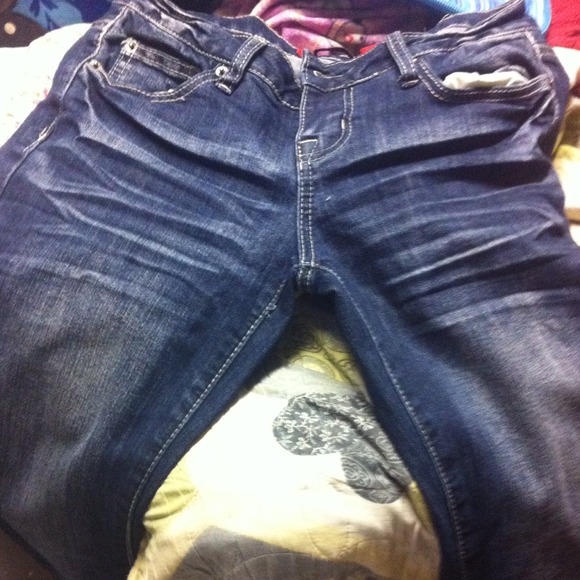 Dark wash denim jeans