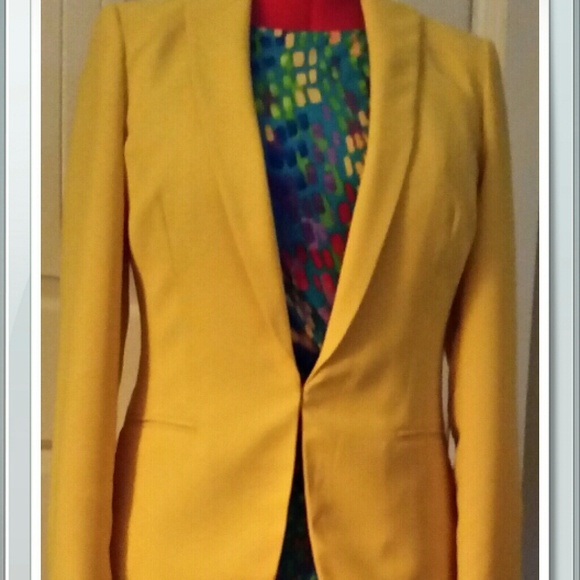Mustard Blazer /Fully lined with fake pockets