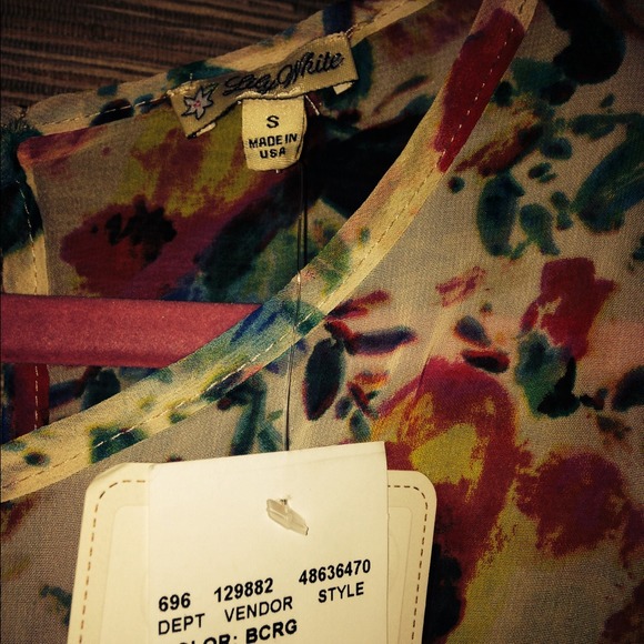 🌸 Lily White Translucent Blouse/Dress 🌸 NWT!👍👌 - Picture 4 of 4