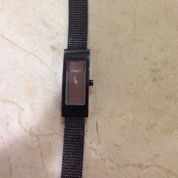 Brown DKNY metallic watch