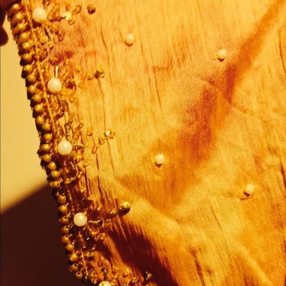 Stunning brown Indian dress with work short sleeve - Picture 3 of 4