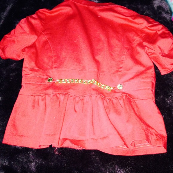 🎀Red short sleeve blazer🎀 - Picture 3 of 4
