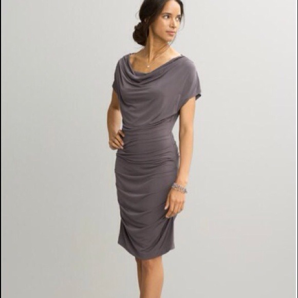 Banana Republic Monogram Gray Cowl Dress S