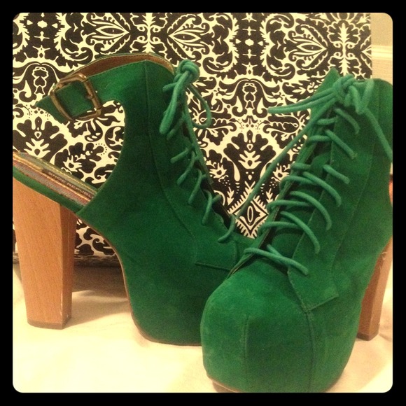 Jeffery Campbell inspired Jade Peek-A-Boo Booties