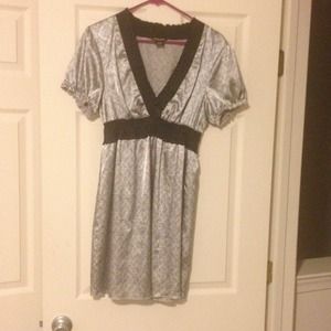 Silver and Black Runched waist, Guess Jeans dress!