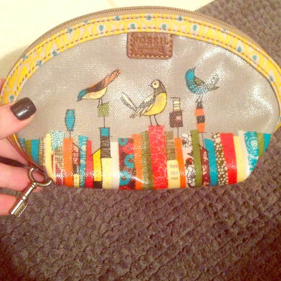 Authentic fossil make up bag