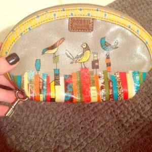 Authentic fossil make up bag