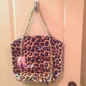 Leopard print tote