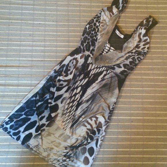 Arden B Animal Print Sexy Dress Size L