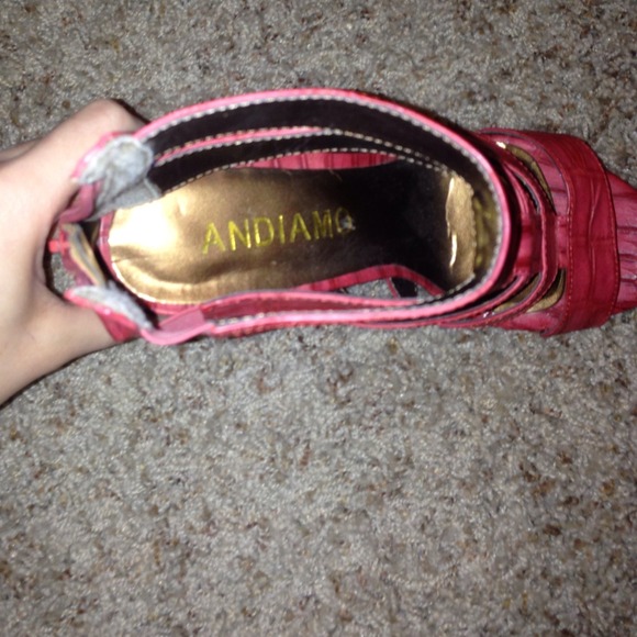 Red gladiator heels - Picture 2 of 4