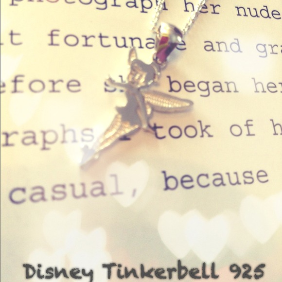 Silver Disney tinkerbell necklace