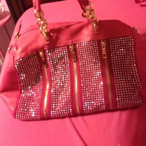 Pink rhinestone bag