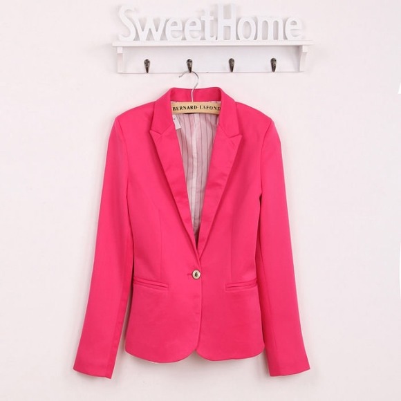 Hot Pink Fashionable Blazer