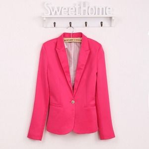 Hot Pink Fashionable Blazer