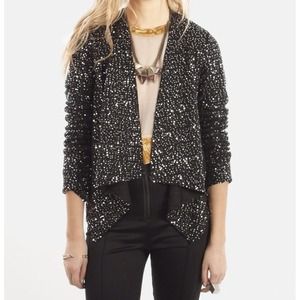 Sequin Draped Cardigan