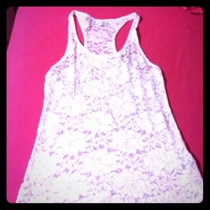 White lace tank
