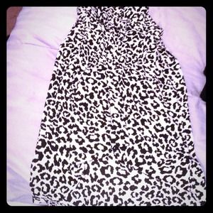 Button down high low animal print shirt