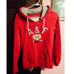 Abercrombie and Fitch red pullover sweatshirt