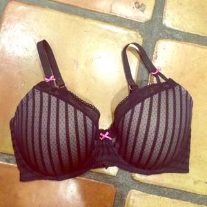 Betsy Johnson sexy black and pink bra