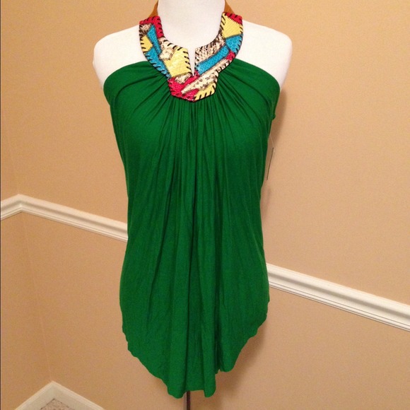 *NWT*  T BAGS DESIGNER SNAKE LEATHER HALTER TOP - Picture 1 of 2