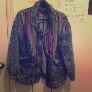 Forever 21 Aztec vintage denim jacket