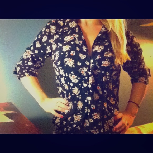 Flower Button Up