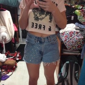 Levi studded cut offs (high waisted)!