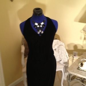 J.R. NITES By Caliendo  Velvet Halter with skirt.