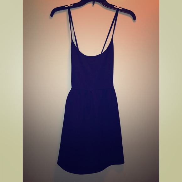 Navy spandex dress-silence and noise