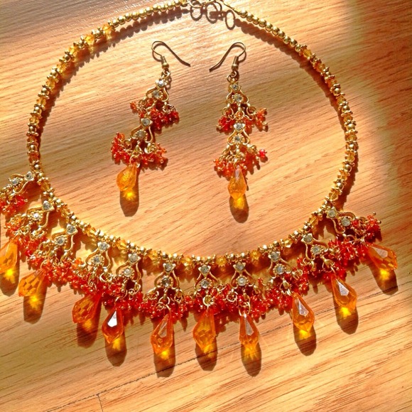 'Fresh Tangerine' Indian Inspired Set