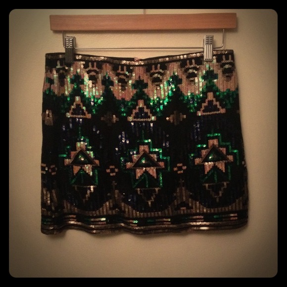 Sequin bodycon skirt