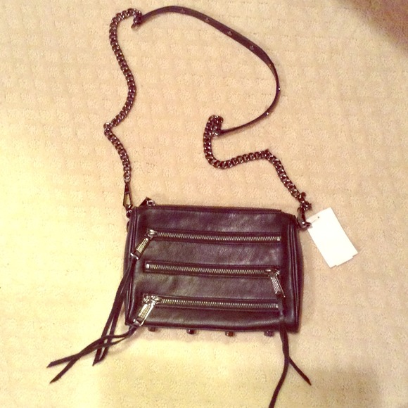 🔺SOLD🔺NWT REbecca Minkoff mini 5 zip black bag