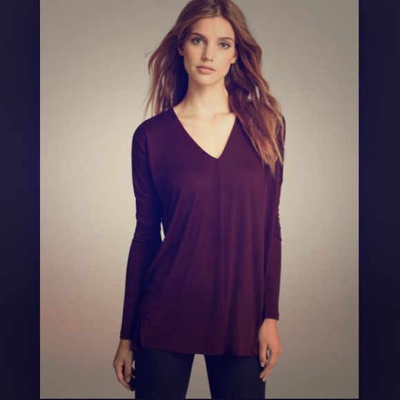 Vince Long sleeve double V Tee