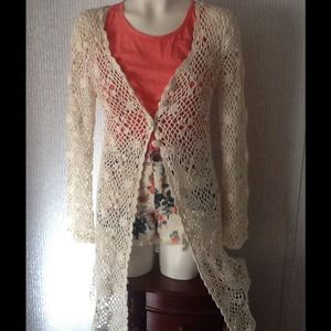 SPRING BREAK Crotchet Long Cardigan