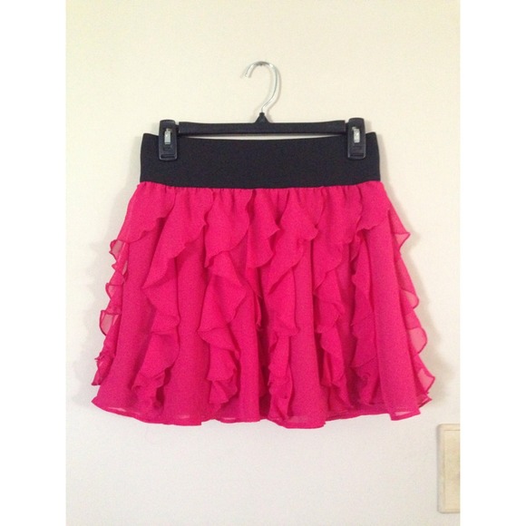 Express Dresses & Skirts - Express Pink Ruffled Skirt