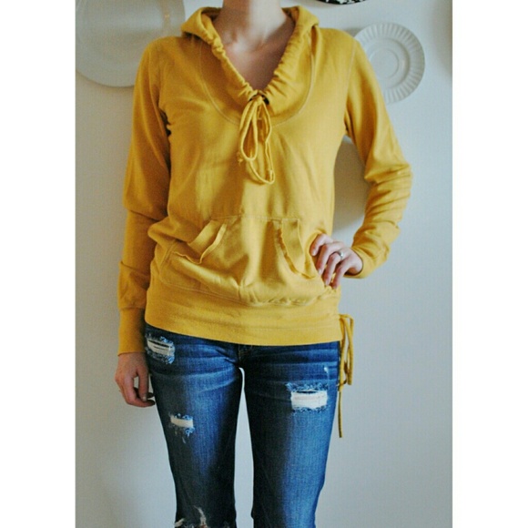 Miss Chevious Mustard Scoop Neck Sweatshirt