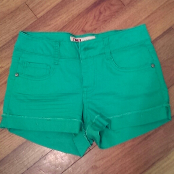 Bright green shorts