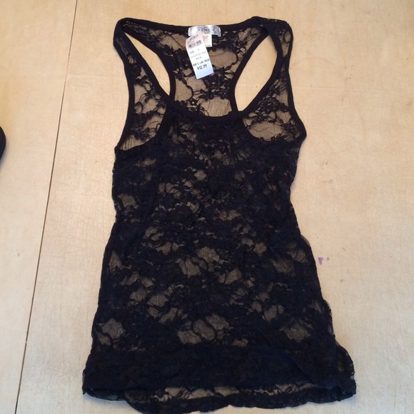 Bozzolo Black Lace Tank Top