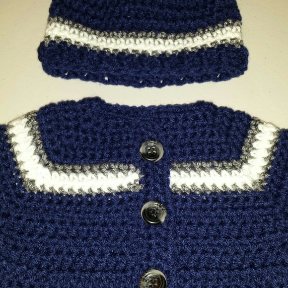 Handmade boys sweater set - Picture 2 of 2