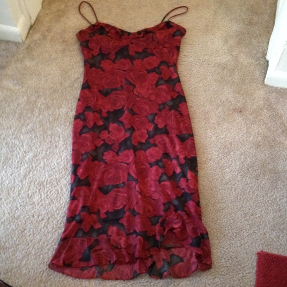 Red and black rose dress!