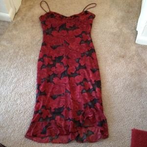 Red and black rose dress!