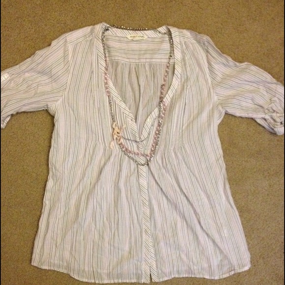 Bundled- AE striped dressy shirt - Picture 2 of 2