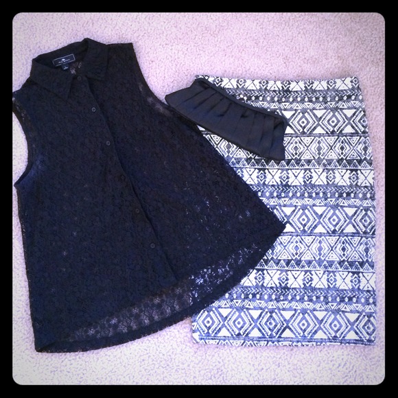 Black lace top
