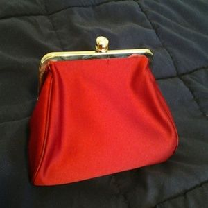 Red evening purse