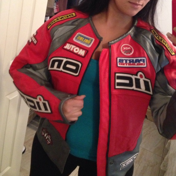 Real leather bike jacket