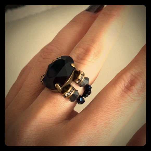 Black Crystals Ring