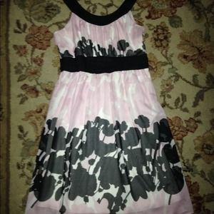 Black, pink and white homecoming dress