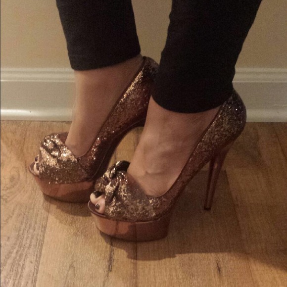 6" inch Bronze micro-sequence platform heels