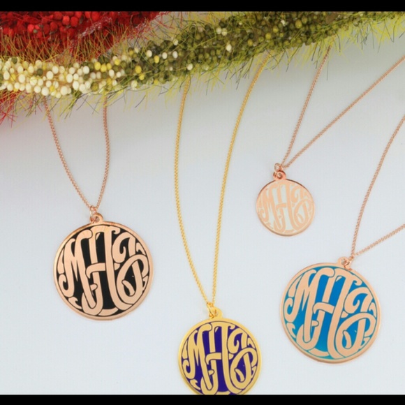 Monogram Necklace with Color Finish