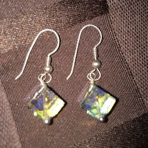 Iridescent crystal earrings
